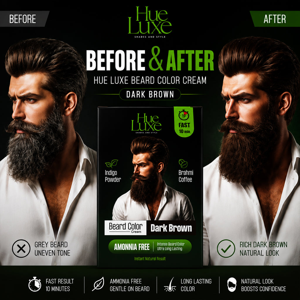 Hue Luxe Beard Color Cream Black 24ml