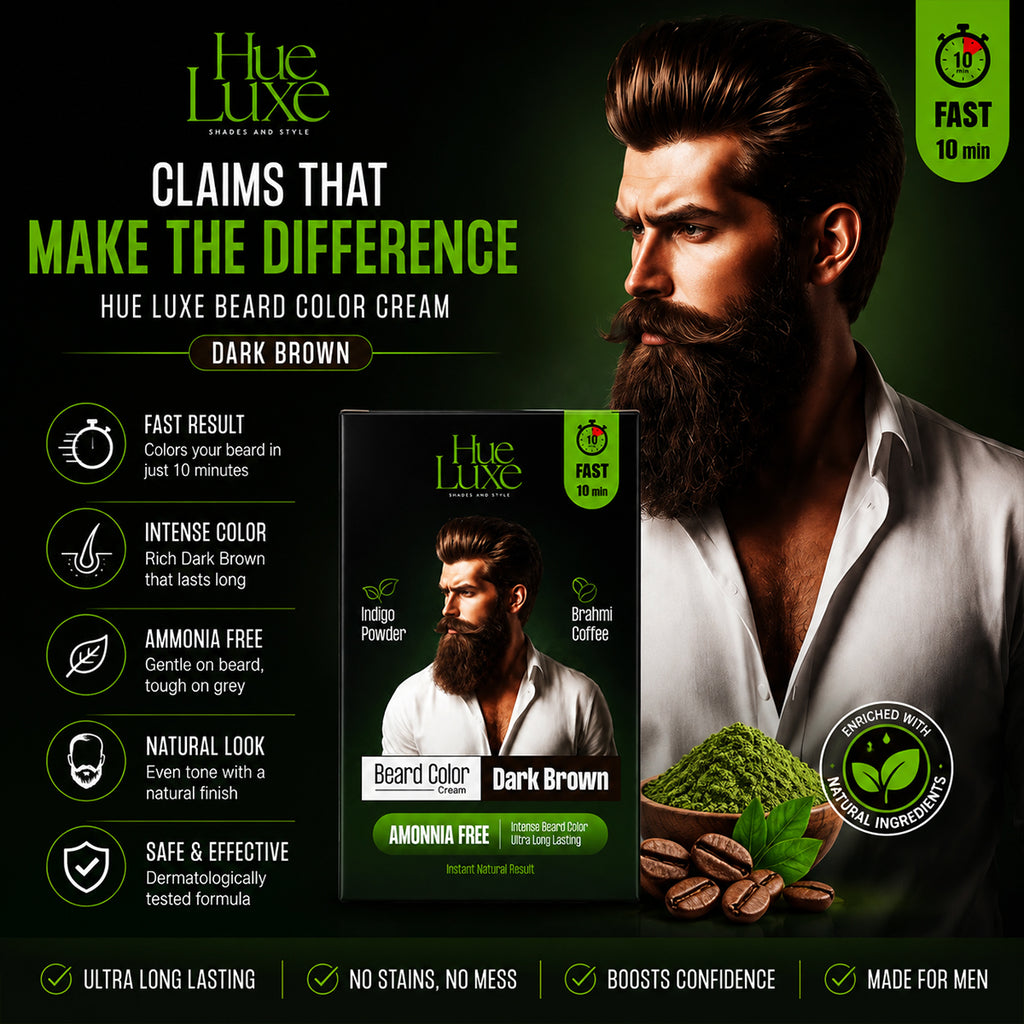 Hue Luxe Beard Color Cream Dark Brown 24ml